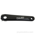 Mank de bicicleta 165/170mm preto crankset anodizado em prata preta